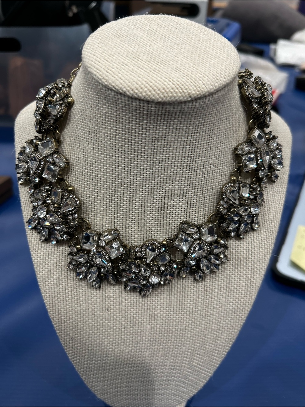 antique BaubleBar crystal bib statement necklace